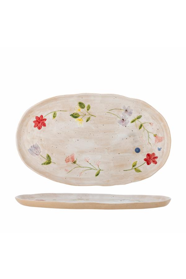 Camilla floral stoneware serving plate