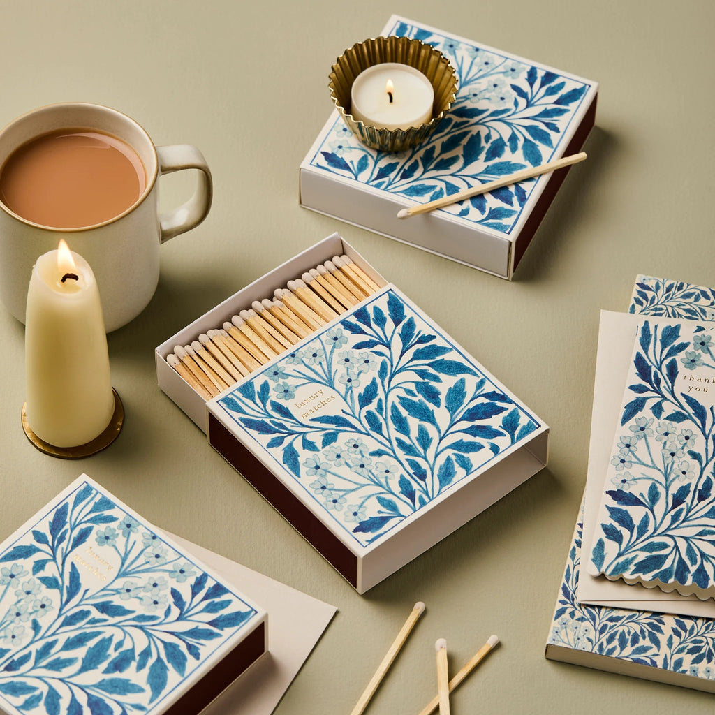 Archivist: Blue Floral Matches by Wanderlust Paper Co. - Acorn & Pip_Archivist