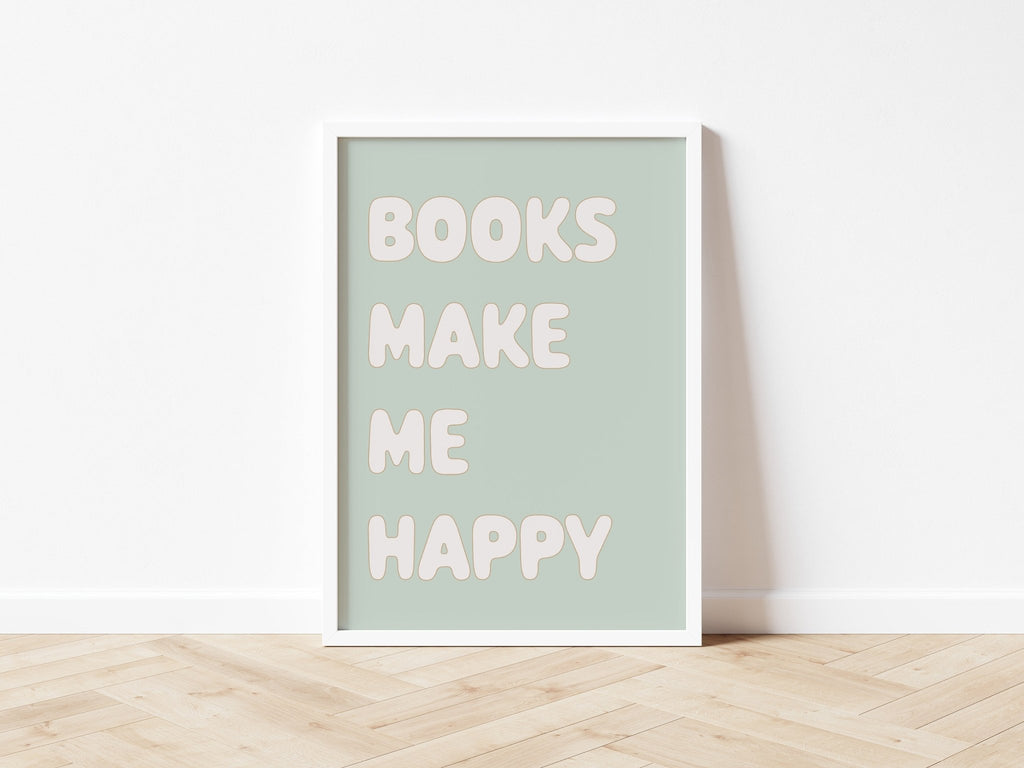 Autumn's Corner: Books Make Me Happy - Fine Art Print - Acorn & Pip_Autumns Corner