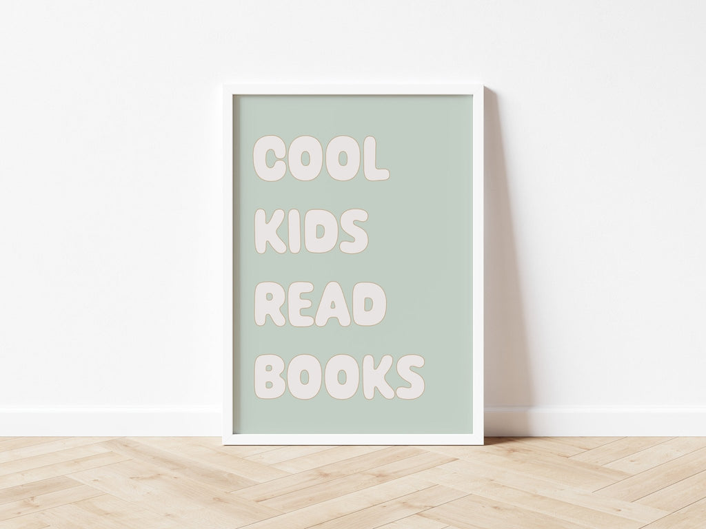 Autumn's Corner: Cool Kids Read Books - Fine Art Print - Acorn & Pip_Autumns Corner