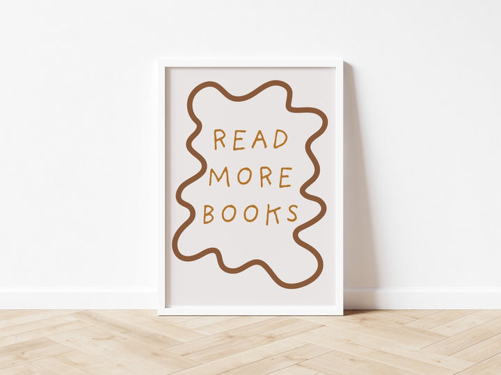 Autumn's Corner: Read More Books - Wavy Edition - Fine Art Print - Acorn & Pip_Autumns Corner