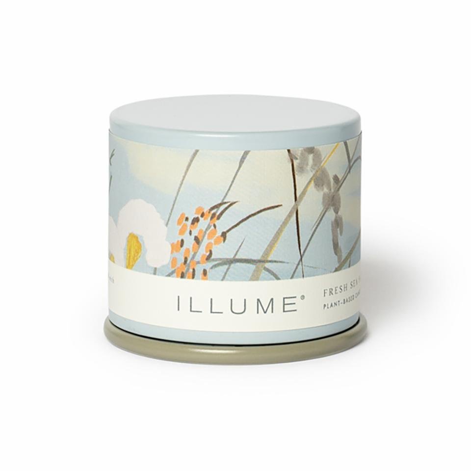 Bloomingville: Fresh Sea Salt Demi Vanity Tin Candle, Blue (85g) - Acorn & Pip_Bloomingville