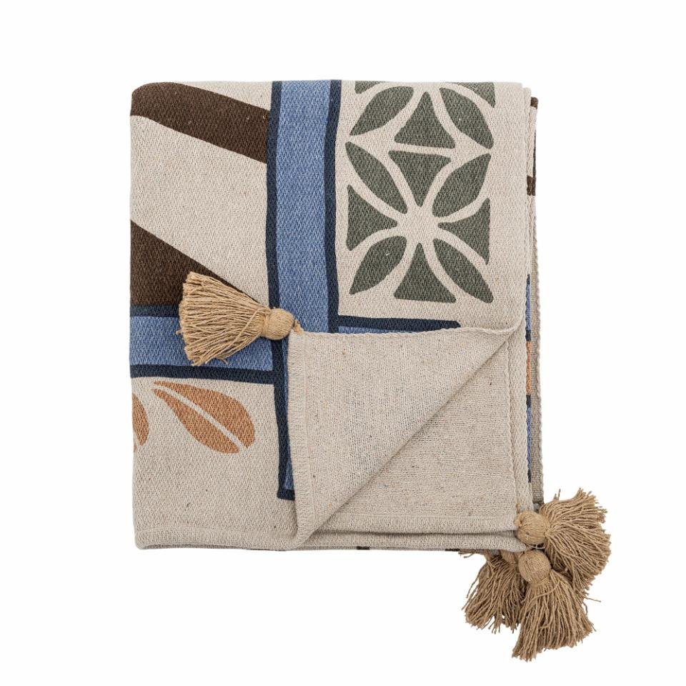 Bloomingville: Rudaur Throw - Blue - Acorn & Pip_Bloomingville