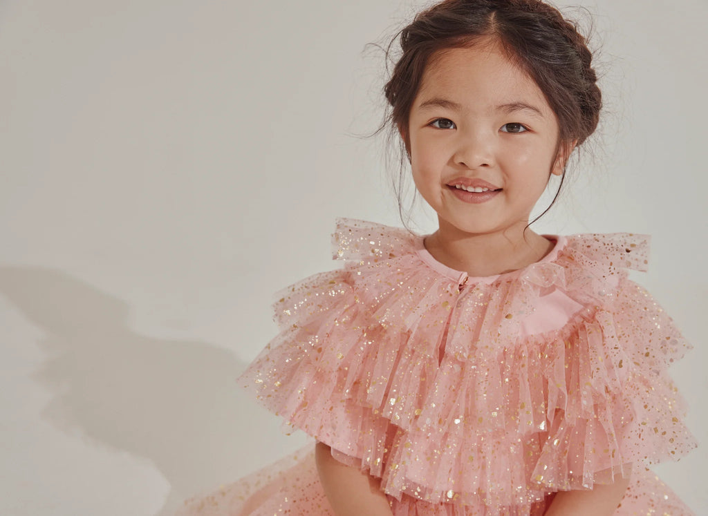 Bob & Blossom: Coral Sparkle Layer Cape - Acorn & Pip_Bob & Blossom