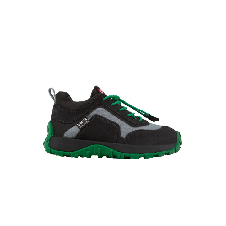 Camper Drift Trail Kids Waterproof Trainers – Black & Green