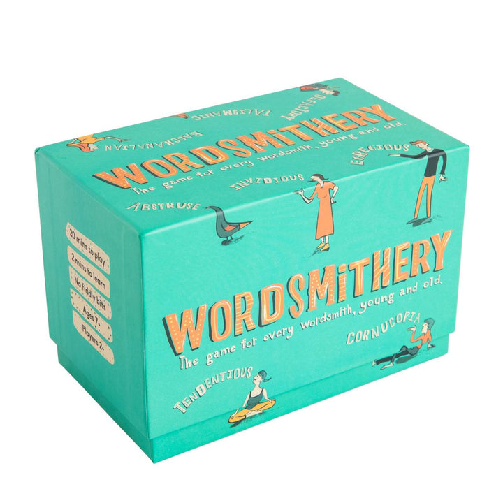 Clarendon Games Wordsmithery turquoise game box