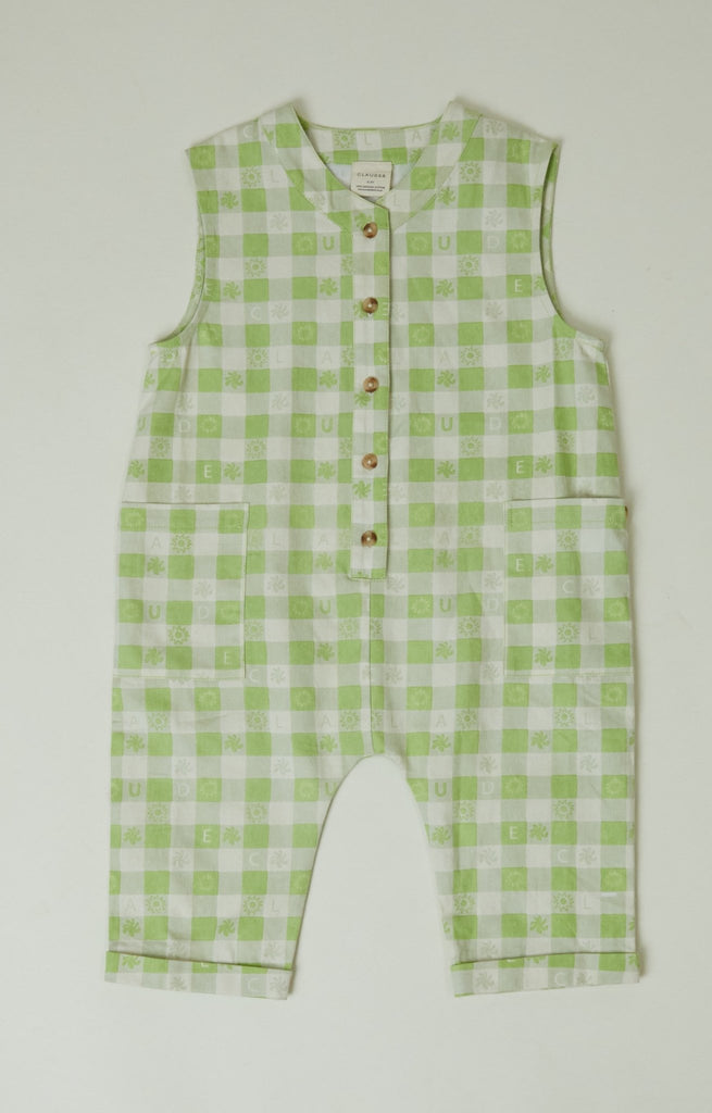 Claude & Co: Charlie Sleeveless Overall Gingham - Acorn & Pip_Claude & Co