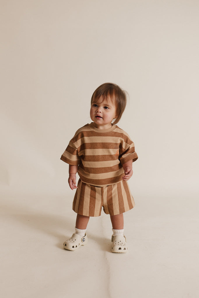Claude & Co: Rowan Tee Stripe - Acorn & Pip_Claude & Co