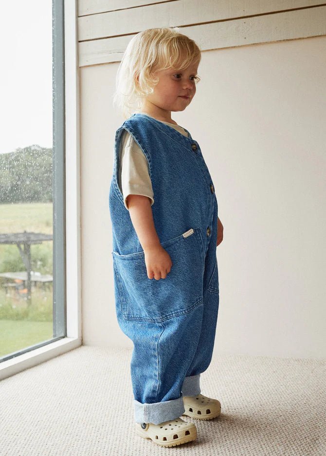 Claude & Co: Wren Sleeveless Denim Overall - Acorn & Pip_Claude & Co