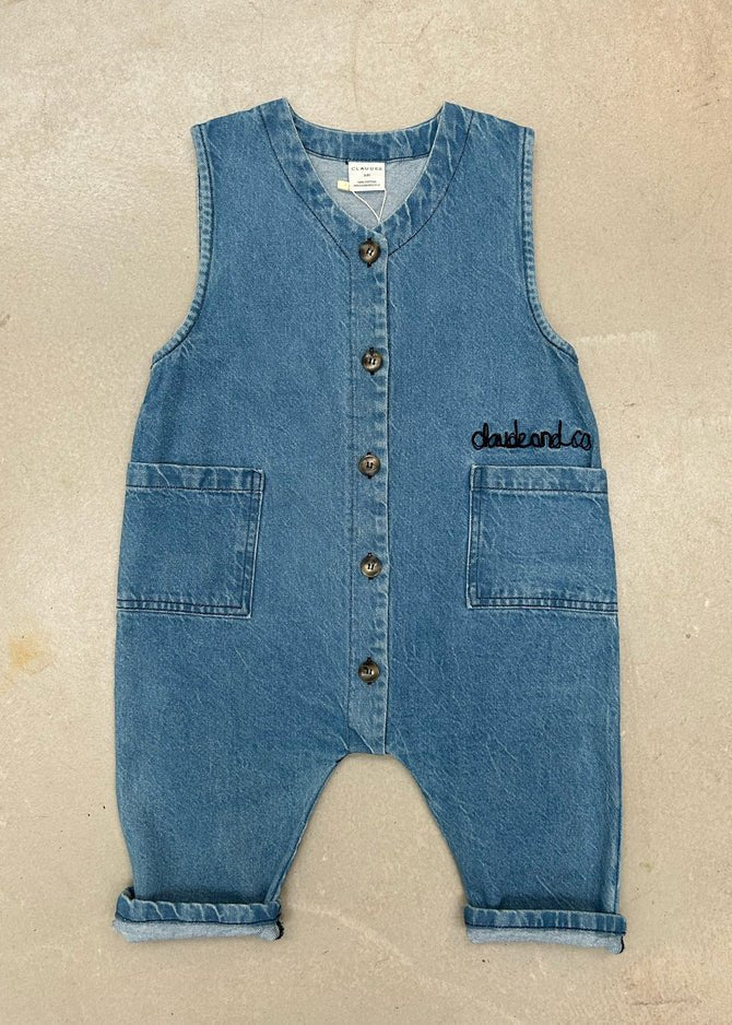 Claude & Co: Wren Sleeveless Denim Overall - Acorn & Pip_Claude & Co