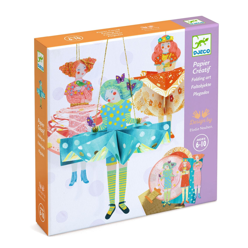 Djeco: Folding Art - Paper Dresses - Acorn & Pip_Djeco