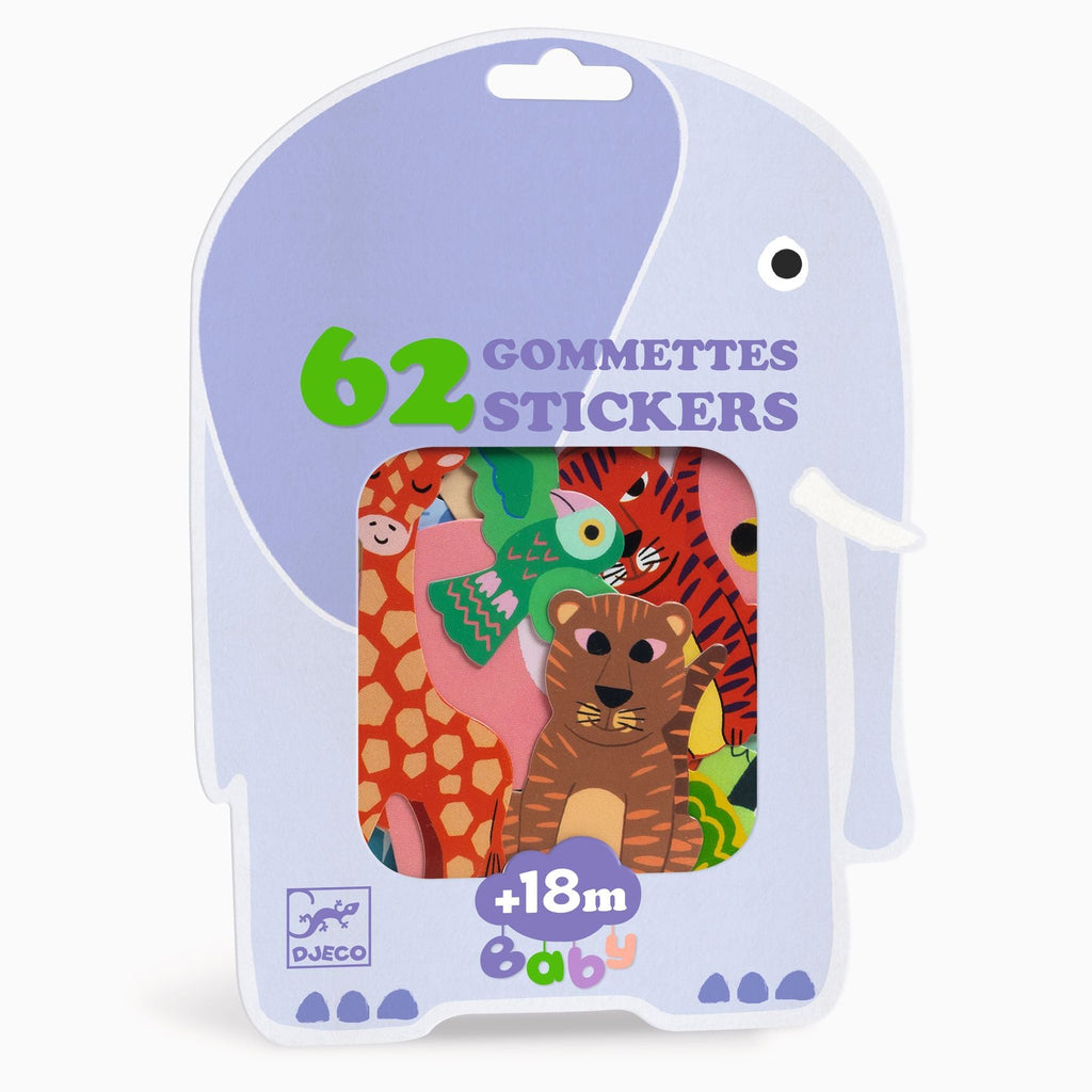 Djeco: Stickers - Safari Animals - Acorn & Pip_Djeco