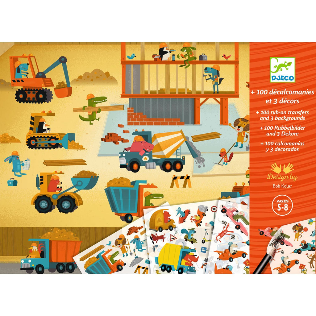 Djeco: Vehicles Decals - Asphalt - Acorn & Pip_Djeco