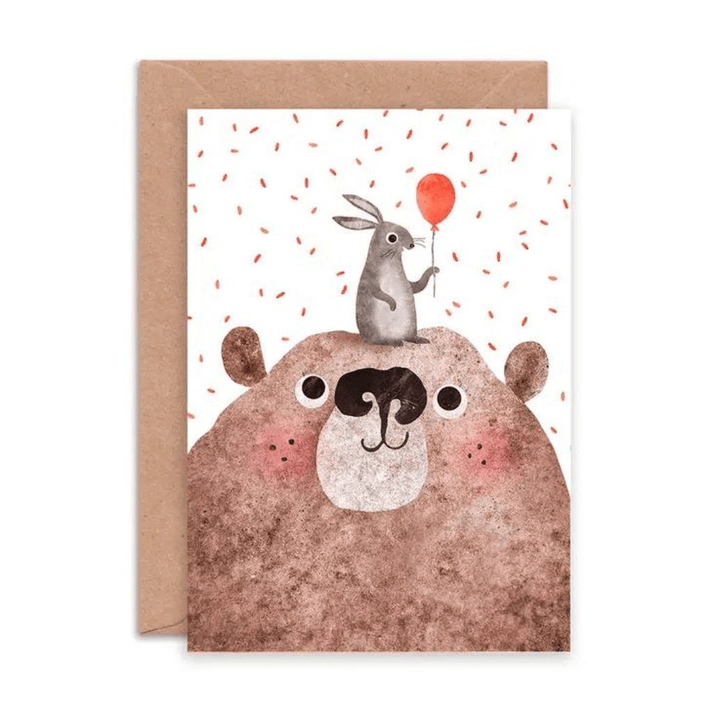 Emily Nash Illustration: Bear & Bunny Birthday Card - Acorn & Pip_Emily Nash Illustration