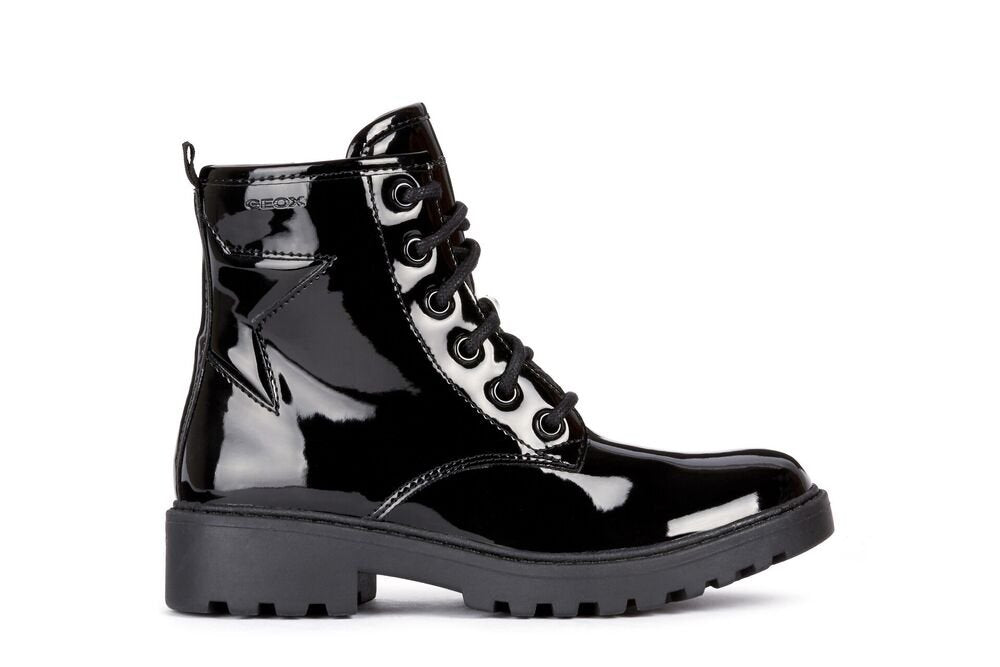Geox: Casey Star School Boots - Black Patent - Acorn & Pip_Geox