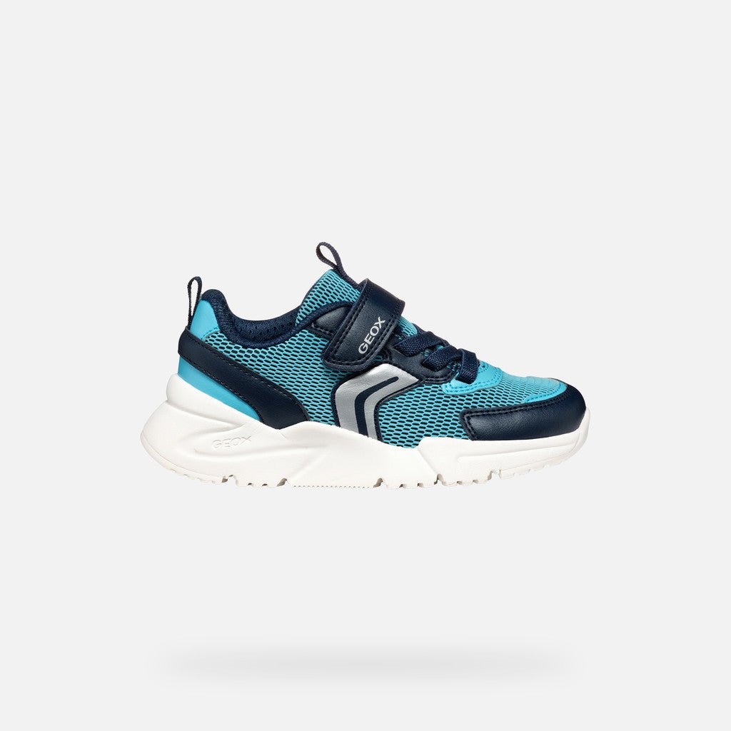 Geox: Loftus Velcro Trainers - Sky / Navy - Acorn & Pip_Geox
