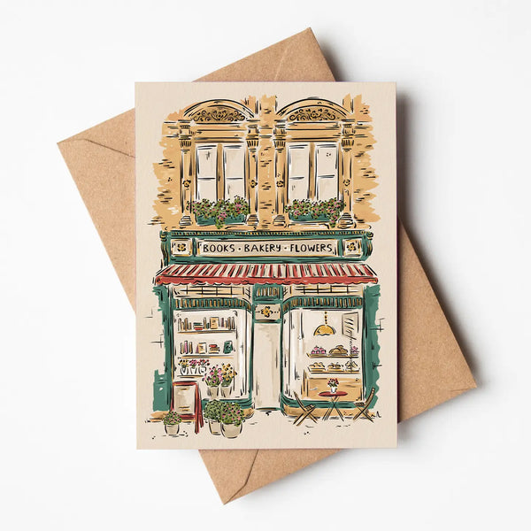 Jenna Crush Books, Bakery & Flowers Greetings Card