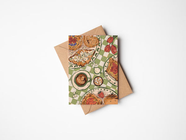 Jenna Crush Freshly Baked Pastries A6 Greetings Card