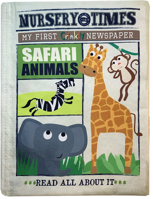 Safari Animals crinkly baby book