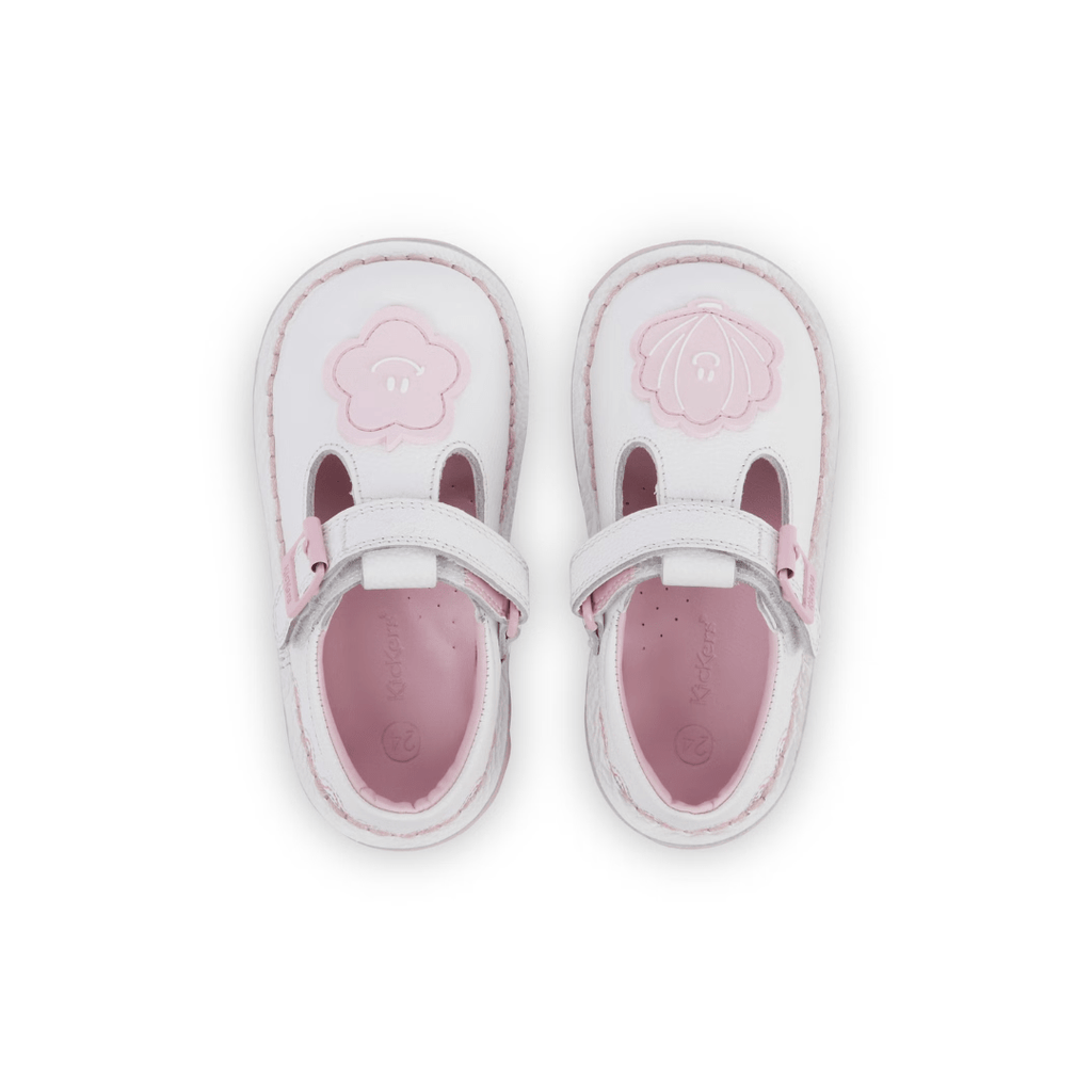 Kickers: T - Bar - Wave - White / Pink - Acorn & Pip_Kickers