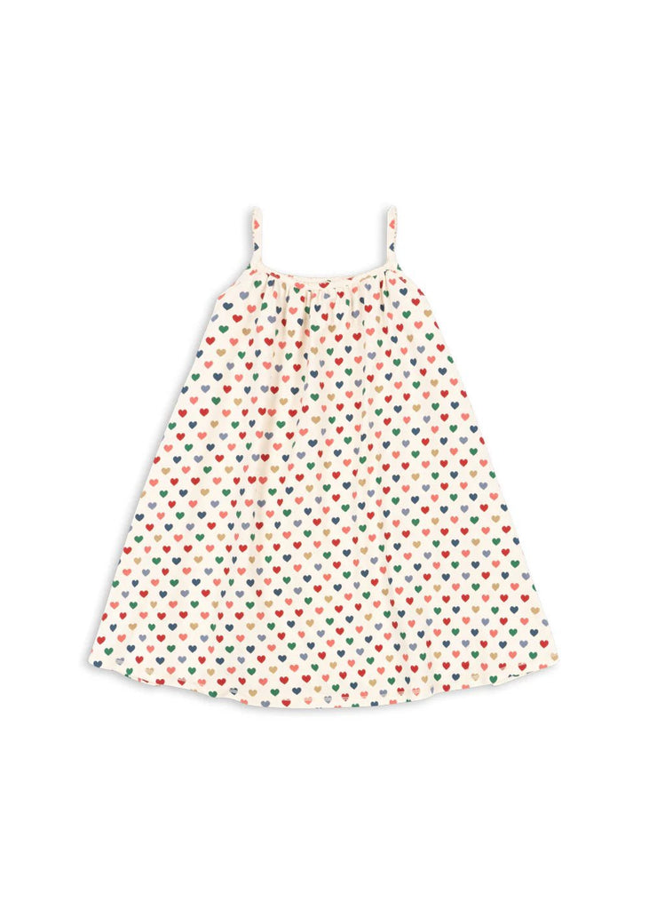 Konges Sløjd: BASIC STRAP DRESS - Coloured Hearts - Acorn & Pip_Konges Sløjd