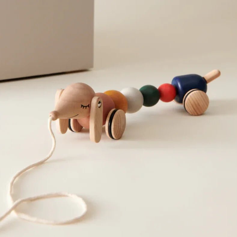 Liewood: Barthes Pull Along Toy - Golden Caramel - Acorn & Pip_Liewood