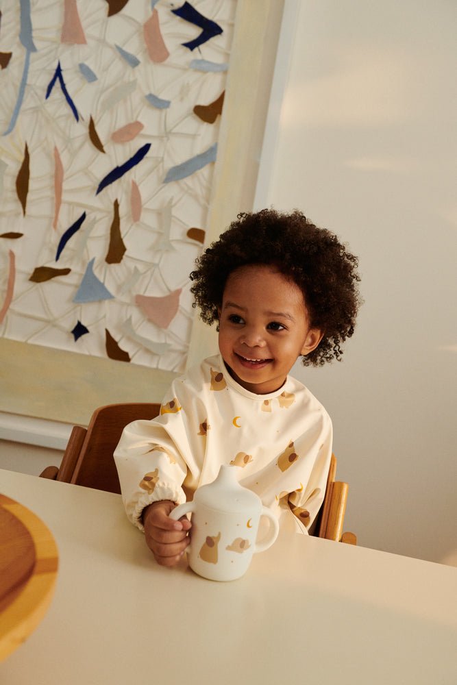 Liewood: Merle Printed Cape Bib - Elephant / Creme de la creme - Acorn & Pip_Liewood