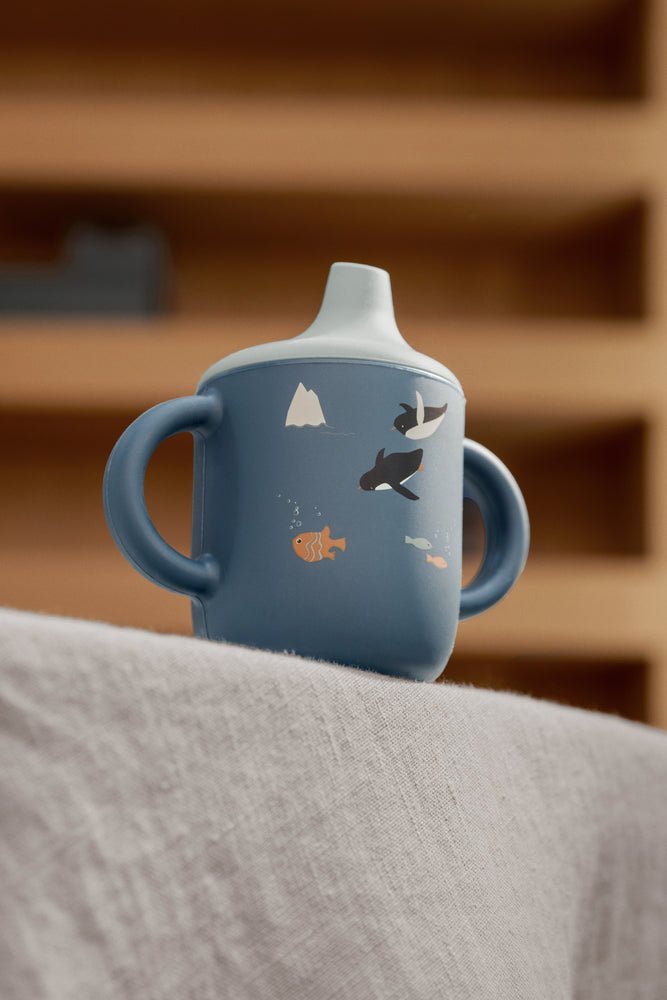 Liewood: Neil Sippy Cup - Arctic Sea / Ocean view - Acorn & Pip_Liewood