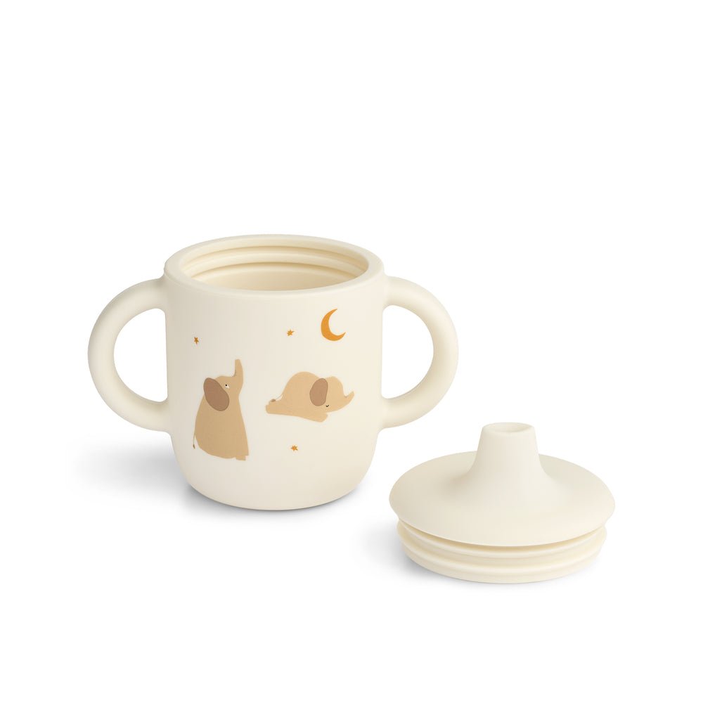 Liewood: Neil Sippy Cup - Elephant / Creme de la creme - Acorn & Pip_Liewood