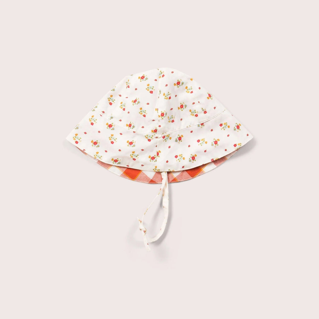 Little Green Radicals: Spring Flowers Reversible Sunhat - Acorn & Pip_Little Green Radicals