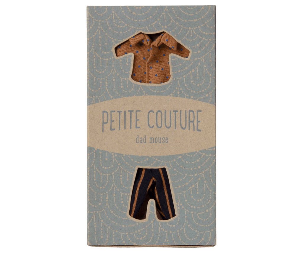 Maileg: Shirt & Striped Pants - Dad Mouse Set - Acorn & Pip_Maileg