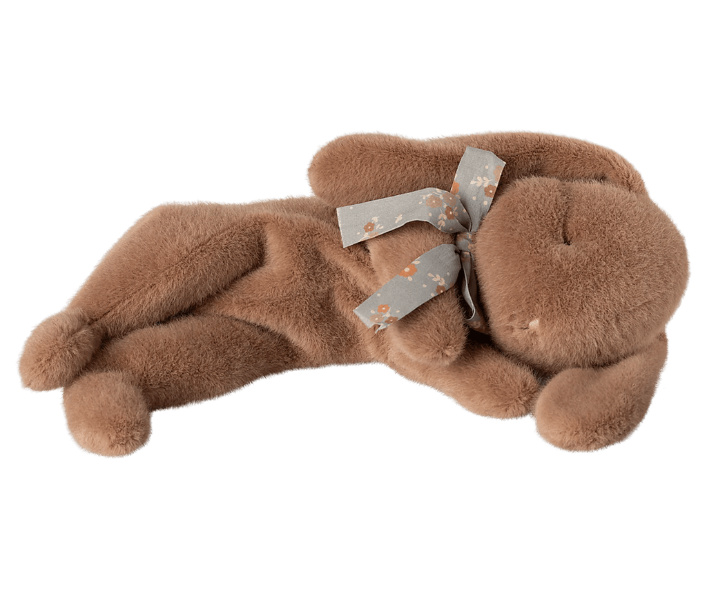 Maileg: Sleeping Bunny Plush - Small / Soft Brown - Acorn & Pip_Maileg