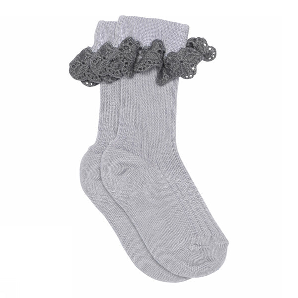 MP Denmark: Lisa Lace Kids Socks - Lavender Sky - Acorn & Pip_MP Denmark