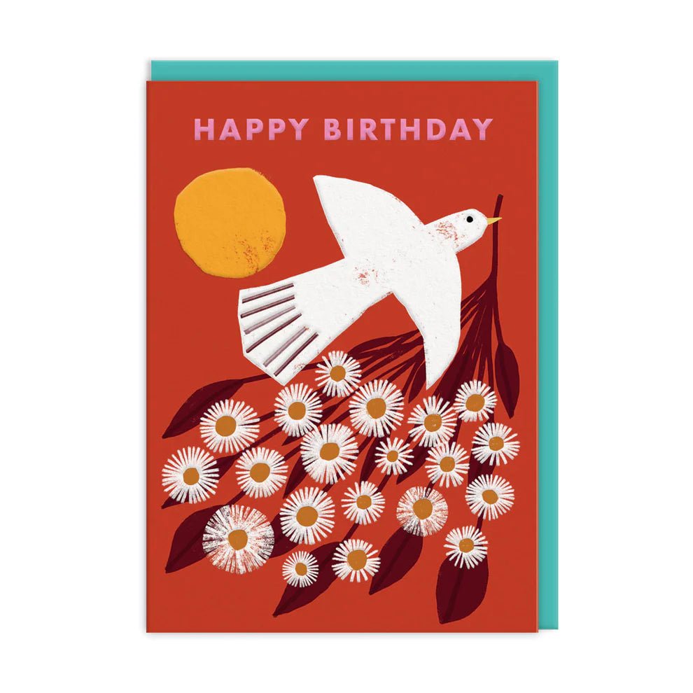 Ohh Deer: Bird and Flowers Birthday Card - Acorn & Pip_Ohh Deer