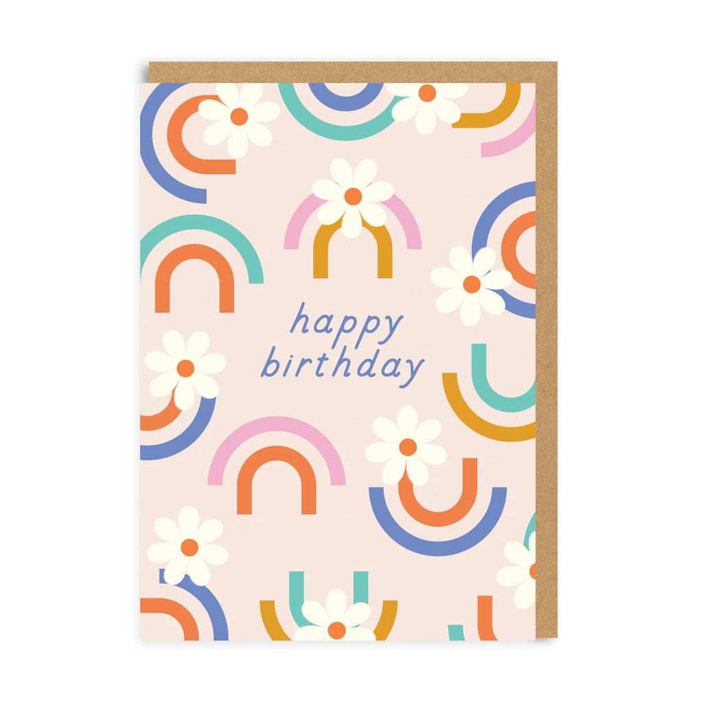 Ohh Deer: Floral Rainbow Happy Birthday - Acorn & Pip_Ohh Deer