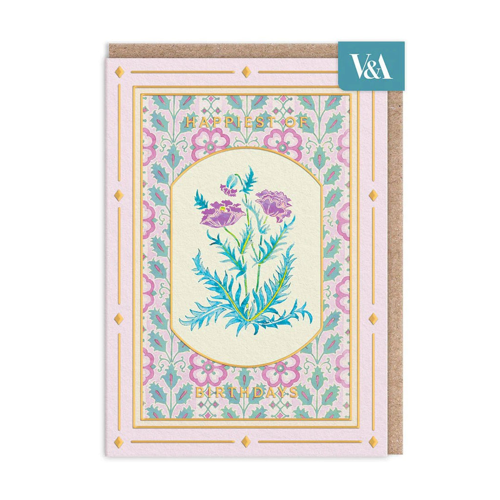 Ohh Deer: V&A Cottagecore Purple Poppies Greeting - Acorn & Pip_Ohh Deer