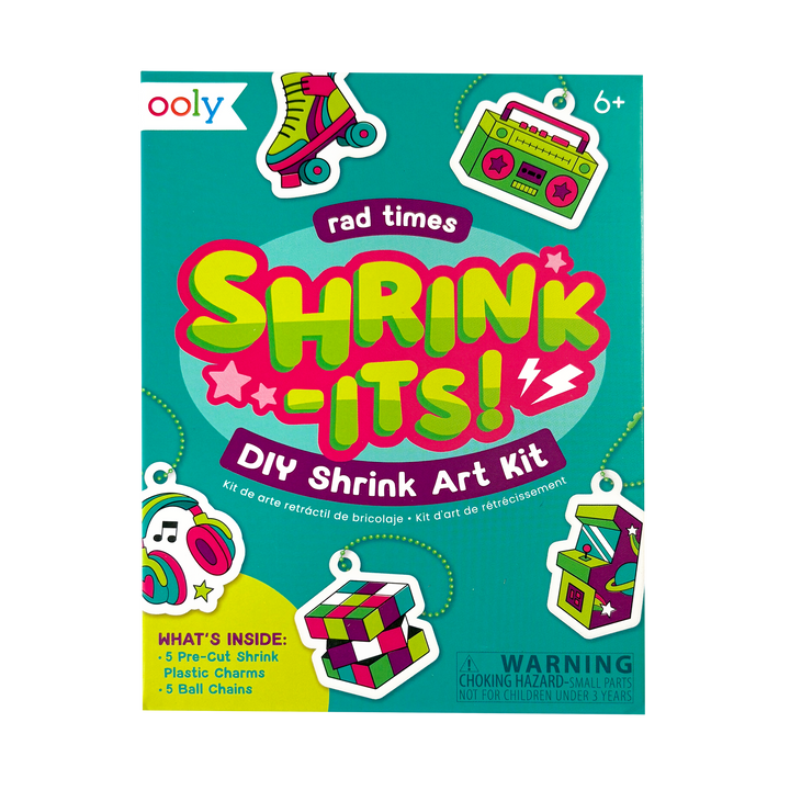 Ooly Shrink-Its Rad Times DIY shrink art kit