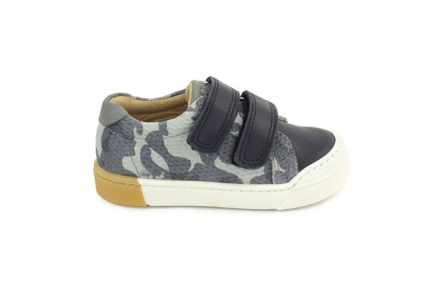 Petasil: Clayton Velcro Trainers - Navy Savana / Camo - Acorn & Pip_Petasil