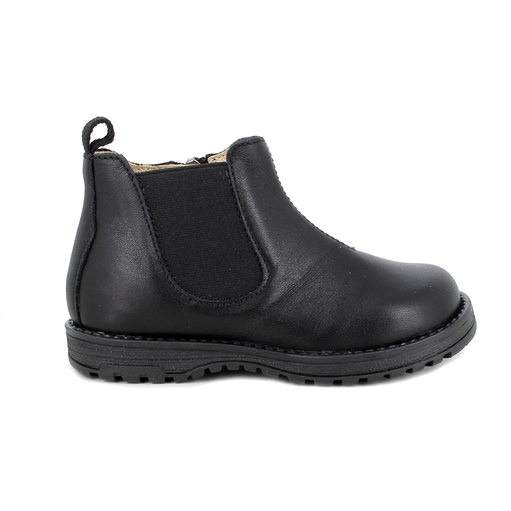 Primigi: Chelsea School Boots - Black Leather - Acorn & Pip_Primigi
