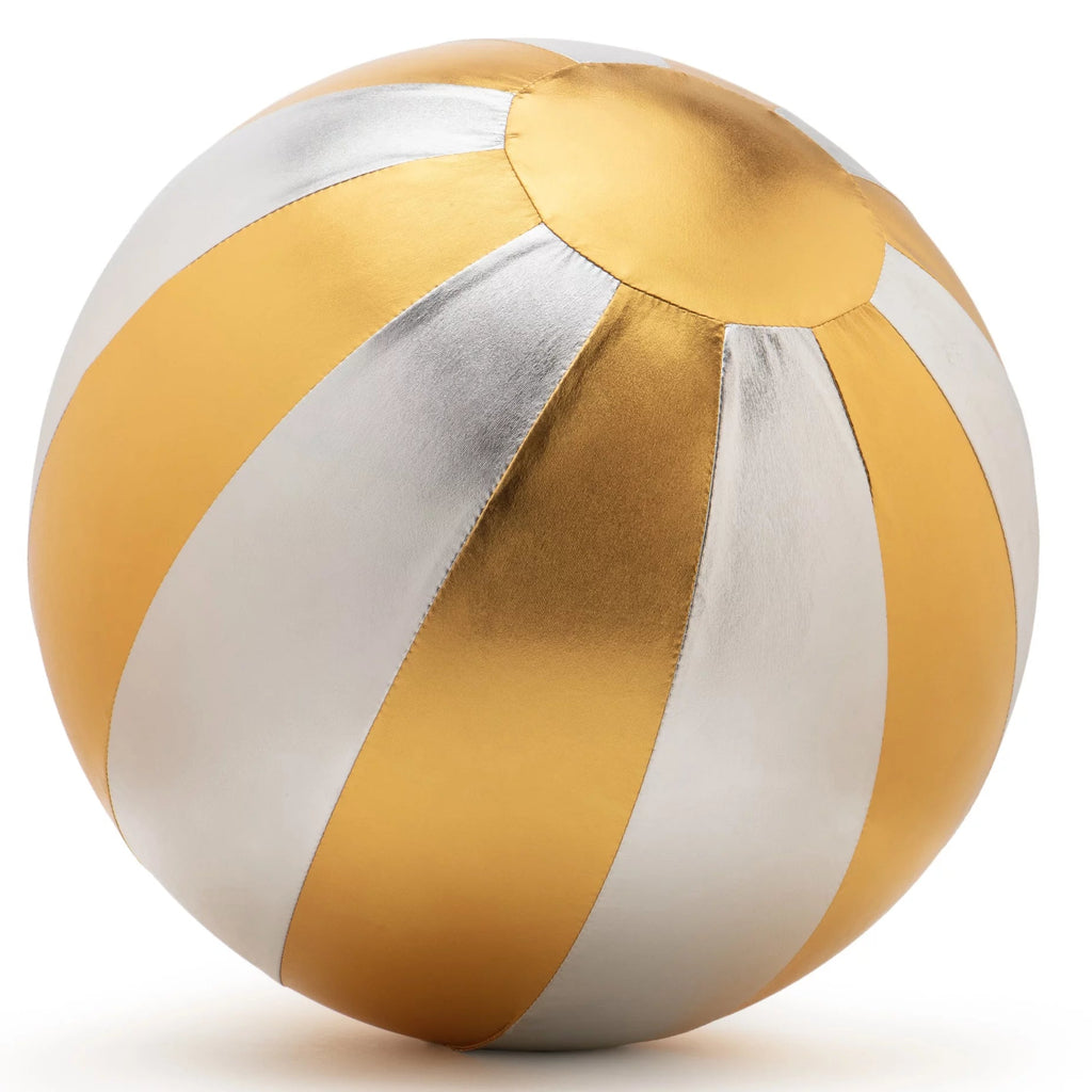 Ratatam: Circus Silver & Gold Fabric Ball (40cm) - Acorn & Pip_Ratatam Kids