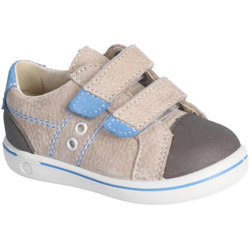 Ricosta: Nippy - Double Velcro Kids Shoe Stone / Kies - Acorn & Pip_Ricosta