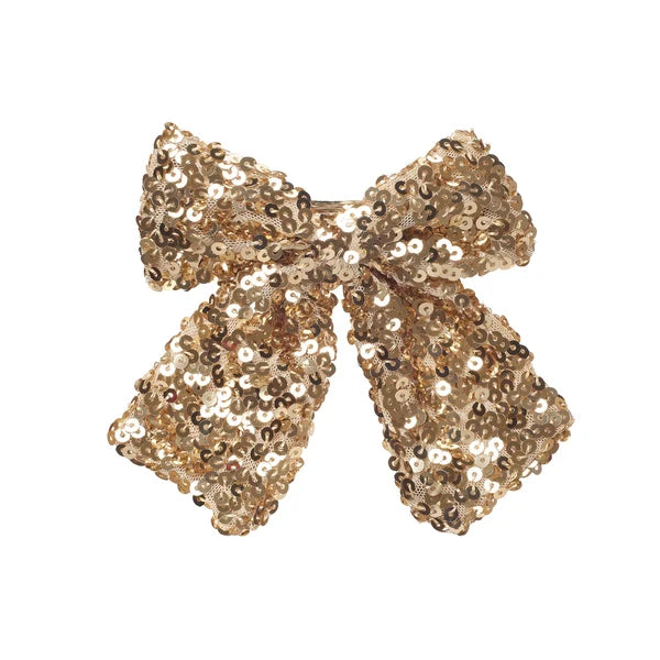 Rockahula Bedazzle Gold Sequin Bow Hair Clip