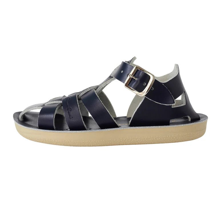 Salt - Water Sandals: Shark Fisherman Navy Kids Sandal - Acorn & Pip_Salt - Water Sandals
