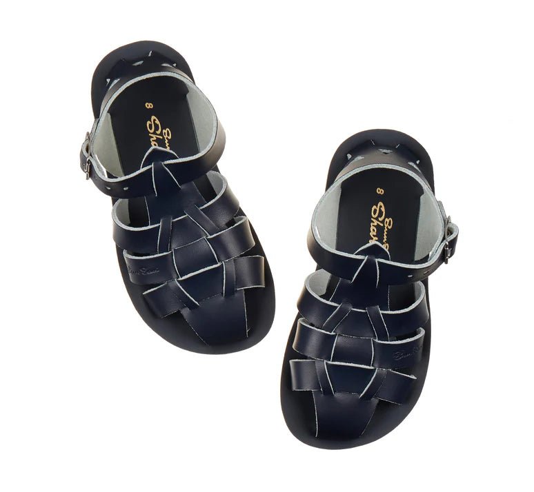 Salt - Water Sandals: Shark Fisherman Navy Kids Sandal - Acorn & Pip_Salt - Water Sandals