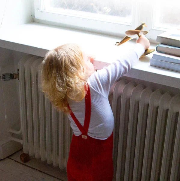 Silly Silas: Footed Tights - Love Red - Acorn & Pip_Silly Silas