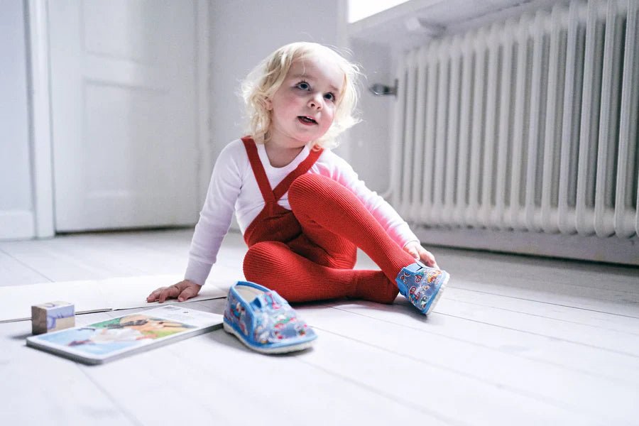 Silly Silas: Footed Tights - Love Red - Acorn & Pip_Silly Silas