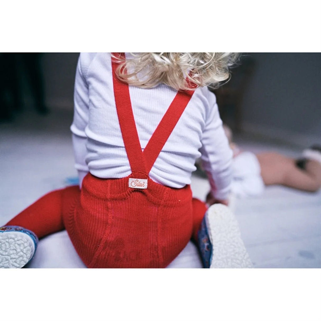 Silly Silas: Footed Tights - Love Red - Acorn & Pip_Silly Silas