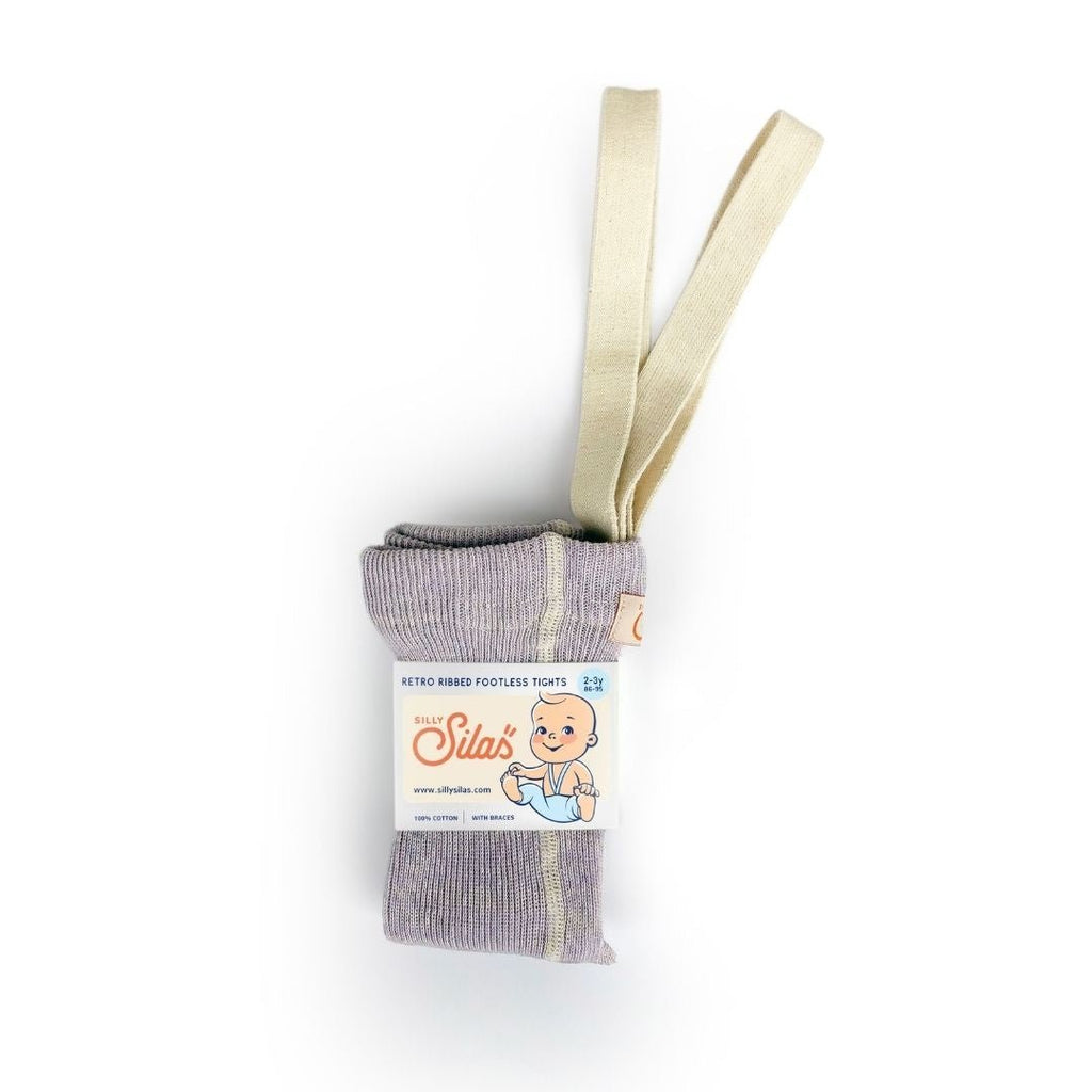 Silly Silas: Footless Tights - Creamy Lavender - Acorn & Pip_Silly Silas