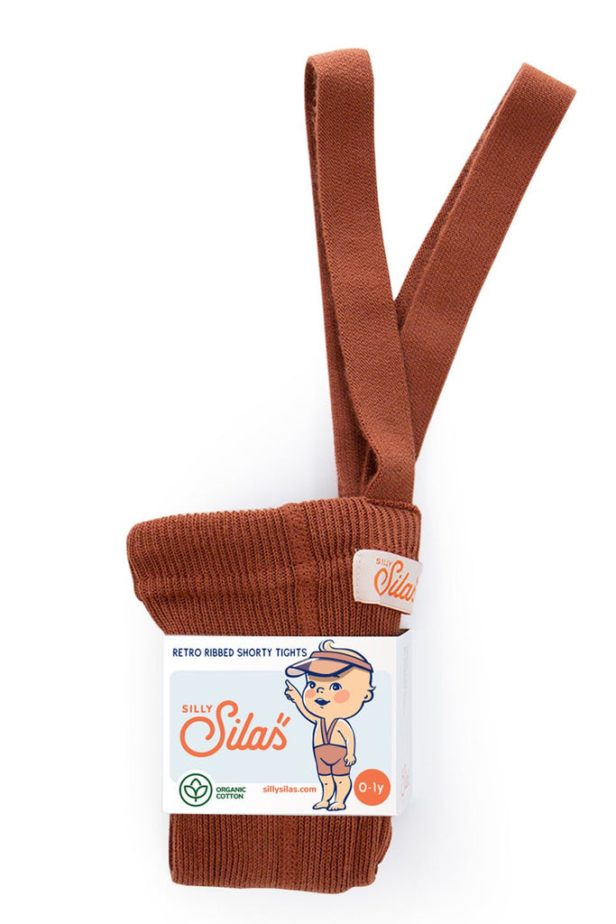 Silly Silas: Shorty Kids Tights - Cinnamon - Acorn & Pip_Silly Silas