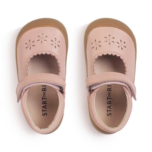 Start - Rite: Eva - Dusky Pink Leather Flowers - Acorn & Pip_Start Rite